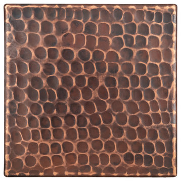 Hammered Copper Tile, 4"x4", Single