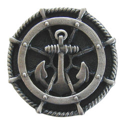 Inviting Home Inc. - Ship's Wheel Knobs, Antique-Style Pewter - Cabinet And Drawer Knobs