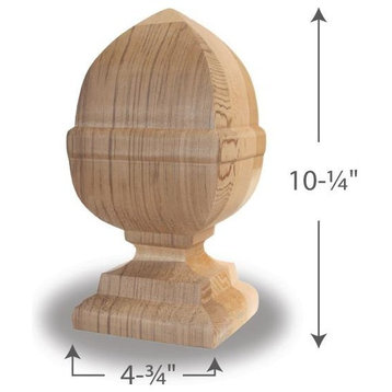French Acorn Finial for a 6" Post