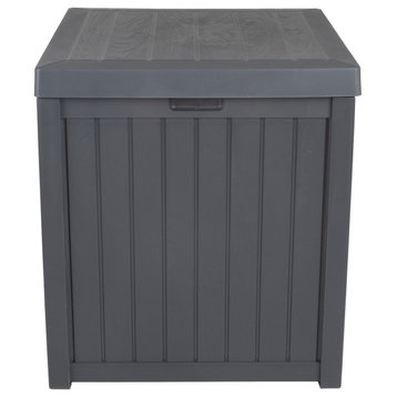 50Gallon Container for Patio Storage, FadeResistant Resin Deck Box, Grey