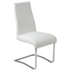 Eurostyle Rooney Low Back Side Chair in White Leatherette [Set of 2]