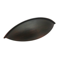 Cosmas - Cosmas 9236ORB Oil Rubbed Bronze Cabinet Bin Cup Pull, Set of 5 - Cabinet And Drawer Handle Pulls