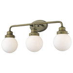 Acclaim Lighting - Acclaim Lighting Portsmith 3-Light Vanity, Raw Brass Finish - Retro Or Avant-Garde?  Outreached Arms Of PolishedPortsmith 3-Light Va Raw BrassUL: Suitable for damp locations Energy Star Qualified: YES ADA Certified: n/a  *Number of Lights: Lamp: 3-*Wattage:60w Medium Base bulb(s) *Bulb Included:No *Bulb Type:Medium Base *Finish Type:Raw Brass