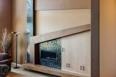 Inspiration for a contemporary living room remodel in Portland