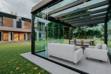 Retractable Roof glass with sding