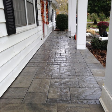 Front Sidewalk Installation & Front Porch Layover