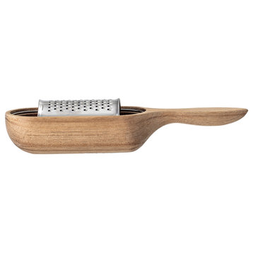 Acacia Wood/Stainless Steel Cheese Grater