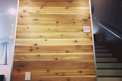 Staircase - rustic staircase idea in Other