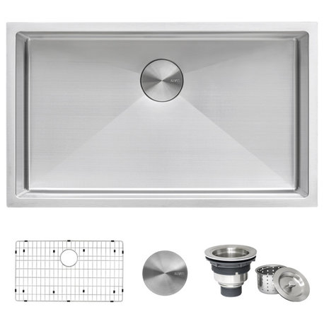 Ruvati RVH7400 Undermount 16 Gauge 32" Kitchen Sink Single Bowl