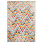 Safavieh - Safavieh Monaco Collection MNC220 Rug, Multi, 5'1" X 7'7" - Free-spirited and vibrantly colored, the Safavieh Monaco Collection imparts boho-chic flair on fanciful motifs and classic rug designs. Contemporary decor preferences are indulged in the trendsetting styling and addictive look of Monaco. Power-loomed using soft, durable synthetic yarns creating an erased-weave patina that adds distinctive character to room decor.