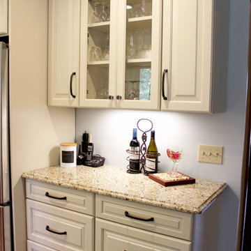 Updated Existing Kitchen with Soffit Removal and New Upper Cabinets