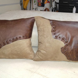 leather pillows - Decorative Pillows