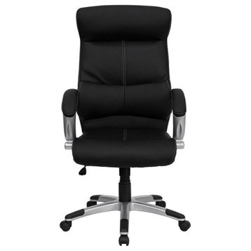 Pemberly Row High Back Executive Office Chair with Black Leather