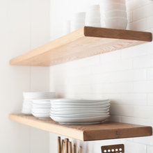 open shelves