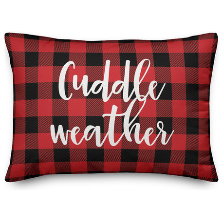 Cuddle Weather, Buffalo Check Plaid 14x20 Lumbar Pillow