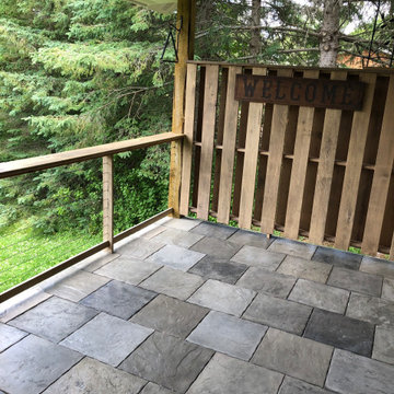 Cobblestone Gray Covered Porch