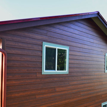 Morrison Mountain Home | Cedar to James Hardie WoodTone Rustic