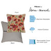 Frontporch Poppies Square "Machine Washable" Indoor/Outdoor Pillow