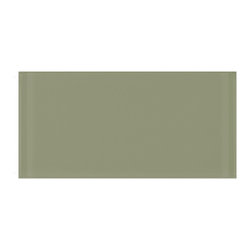GBM Manufacturing - Metro 3"x6" Glass Subway Tile,Glossy Jade Green, Sample - Wall And Floor Tile