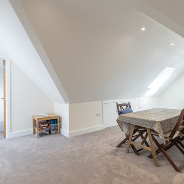 Loft Living Room with Vaulted Ceiling and Roof Light, Iver, Buckinghamshire