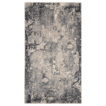 kathy ireland Home Artistic Abstract Blue/Beige 2' x 4' Area Rug