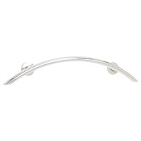 30" Crescent Curved Shower Grab Bar, Polished Stainless