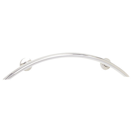 30" Crescent Curved Shower Grab Bar, Polished Stainless