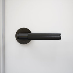 Dali Fluted Matte Black Internal Door Handles - Drawer & Cabinet Hardware
