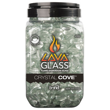 Lavaglass Mini Cut Fire Pit Glass, Crystal Cove, Single Jar