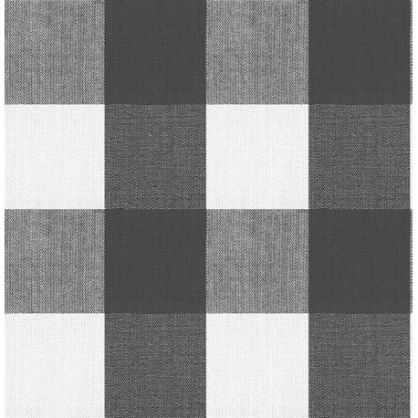 Charcoal Buffalo Plaid Plaid Peel & Stick Wallpaper, Bolt