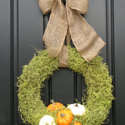 Fall 2014 Pumpkin and Moss Wreaths - Wreaths And Garlands