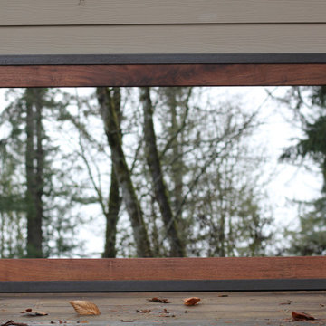 Metal and Wood Mirror