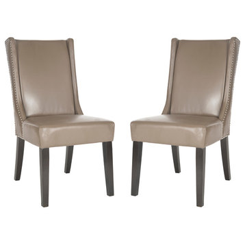 Safavieh Sher Side Chairs, Set of 2, Clay, Leather