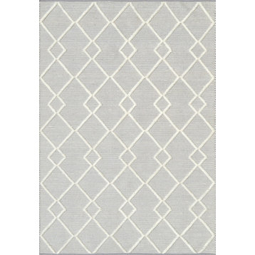 Dynamic Rugs Maeve 2x7.6 Wool & Cotton Area Rug 2728-190 Ivory/Gray
