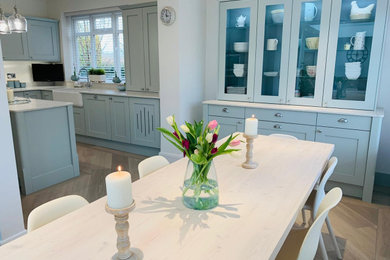 Medium sized classic kitchen/dining room in Hampshire.