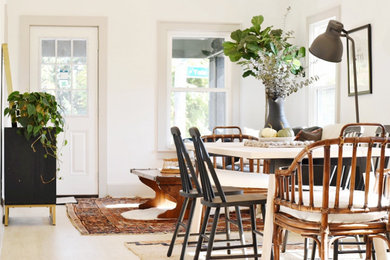 Inspiration for an eclectic dining room remodel in Columbus