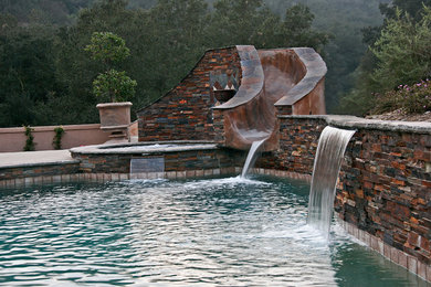 Pool - mediterranean pool idea in Orange County