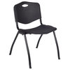 60" x 24" Kobe Training Table- Cherry & 2 'M' Stack Chairs- Black