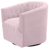 Rustic Manor Evelina Accent Chair Upholstered, Velvet, Blush