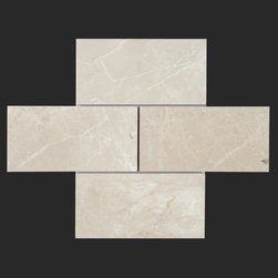 Beige Kitchen Floor Tiles and Marble Backsplash - Products