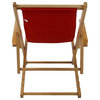 Sling Chair Natural Frame, Red Canvas