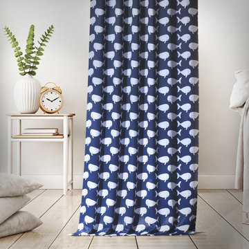 Migaloo Navy Blackout Room Darkening Curtain