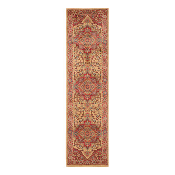 Safavieh Mahal Collection MAH698 Rug, Red/Natural, 2'2" X 10'