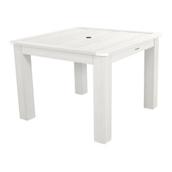 Highwood USA - Square Dining Table, White - Outdoor Dining Tables