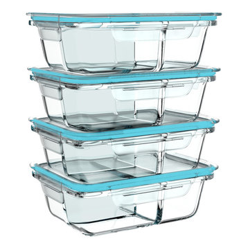 Classic Cuisine 8-Piece Glass Food Storage Containers With Lids