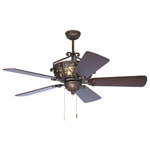 Craftmade Ceiling Fan Peruvian Cortana With 54 Hand Scraped Oak Blades Mediterranean Ceiling Fans By Lamps Expo Houzz