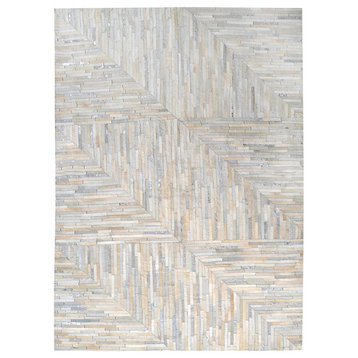 Dimond Home 8905-364 Karim Hand Stitched Leather Patchwork Rug 16x16