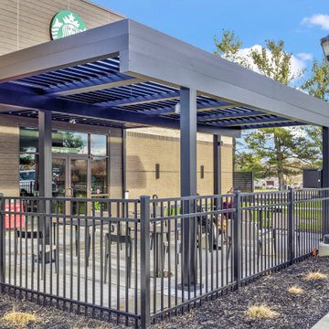 Custom R-BREEZE™ Pergola For Starbucks Outdoor