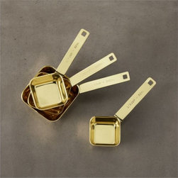 4-piece gold measuring cup set | CB2 - Products