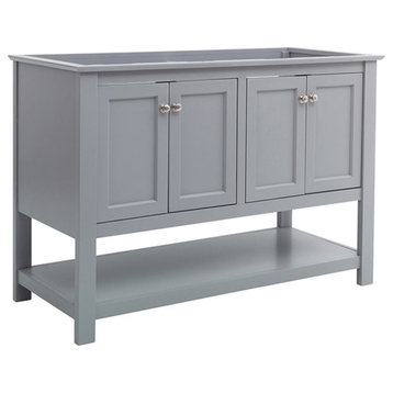Fresca Manchester 48" Double Sinks Traditional Wood Bathroom Cabinet in Gray
